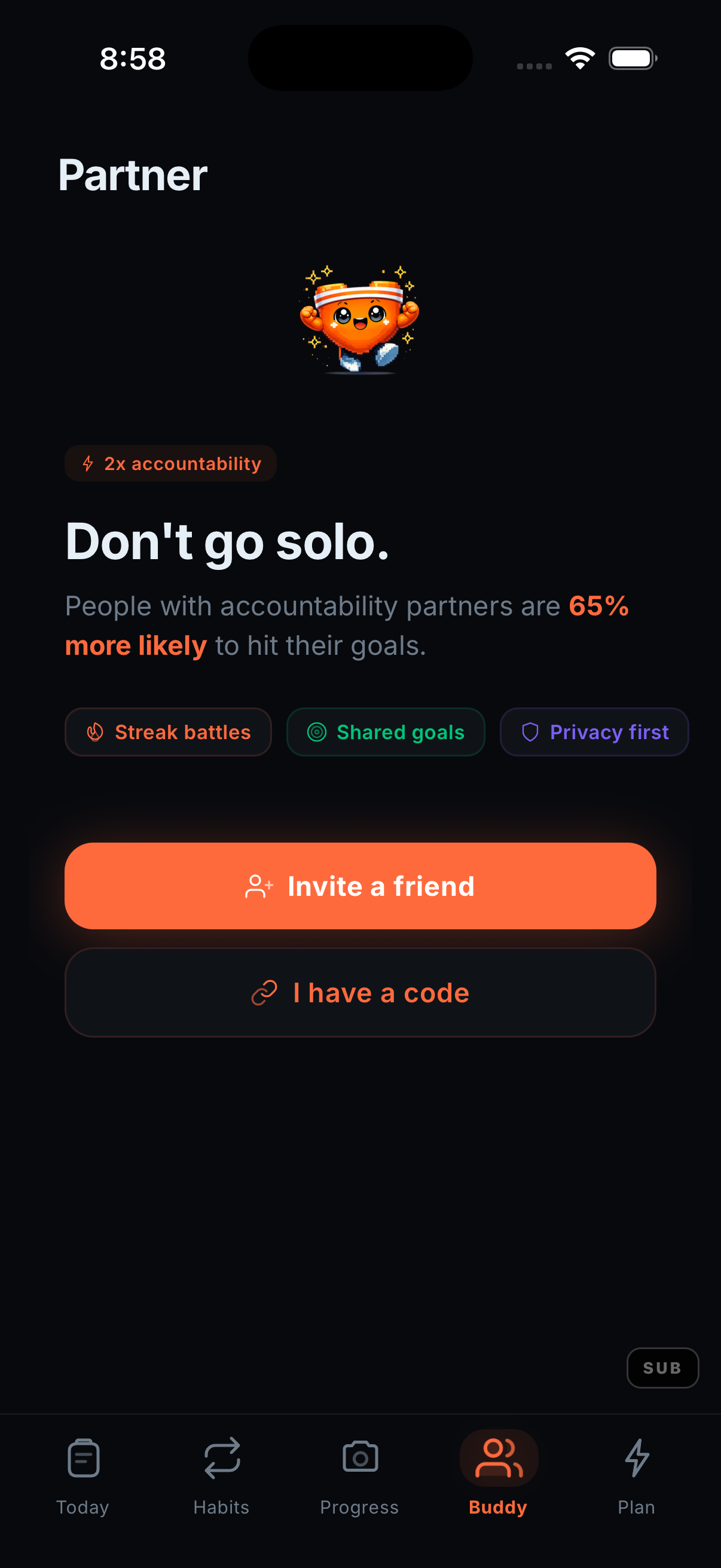 Partner screen